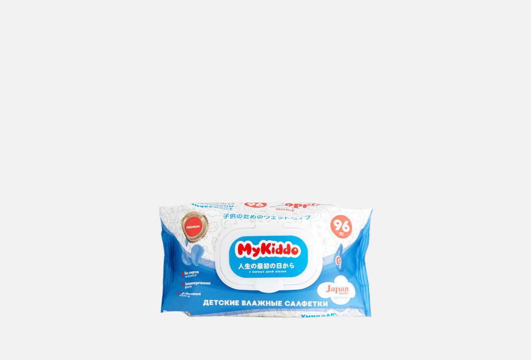 

Салфетки влажные детские с пантенолом MYKIDDO, Baby wet wipes with panthenol 96 шт