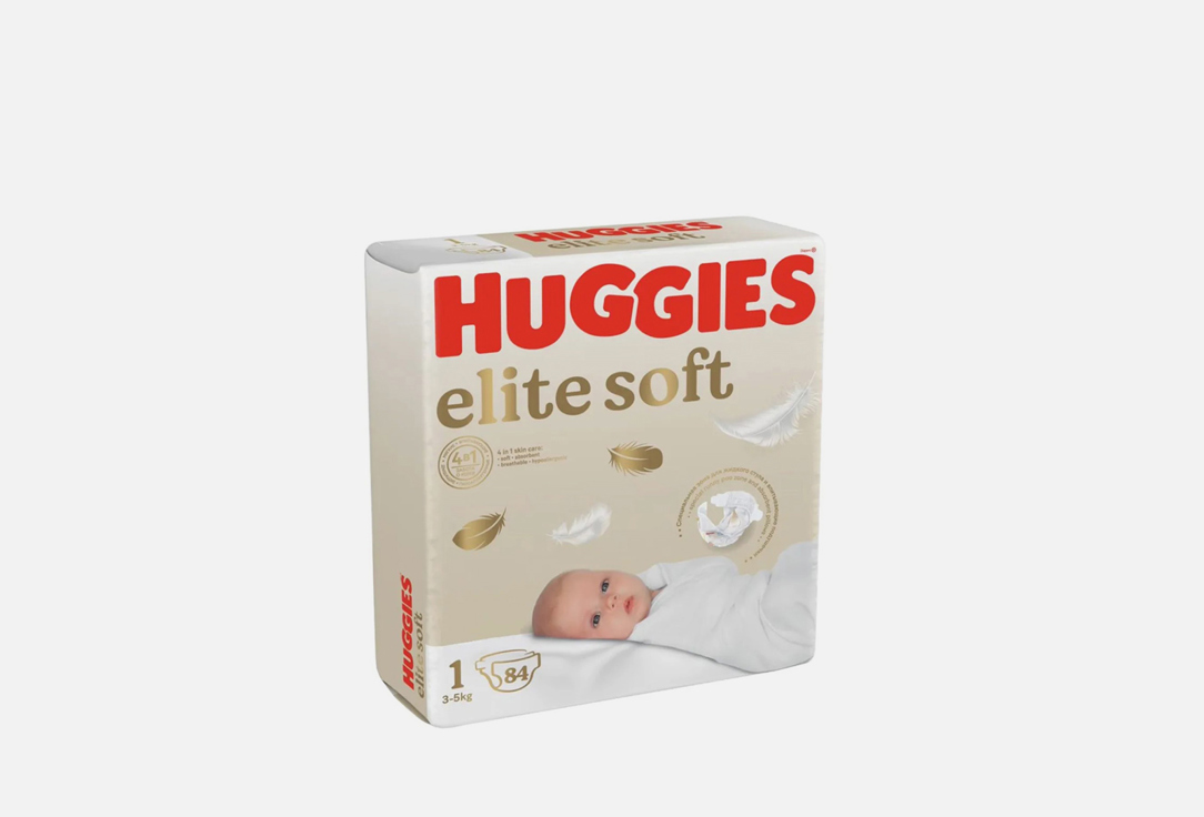 Подгузники HUGGIES Elite Soft 3-5kg 84 шт папайя горная бразилия 1 5кг