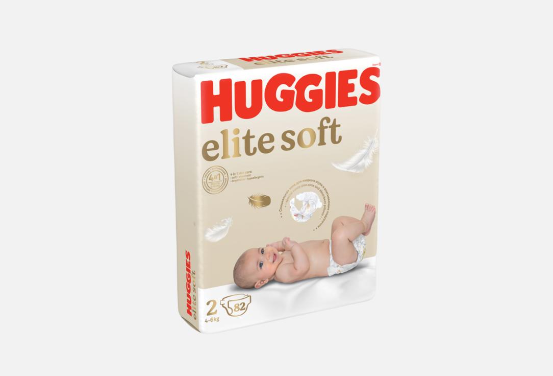 Подгузники HUGGIES Elite Soft 4-6kg 82 шт подгузники huggies элит софт 2 4 6 кг 164 box шт new