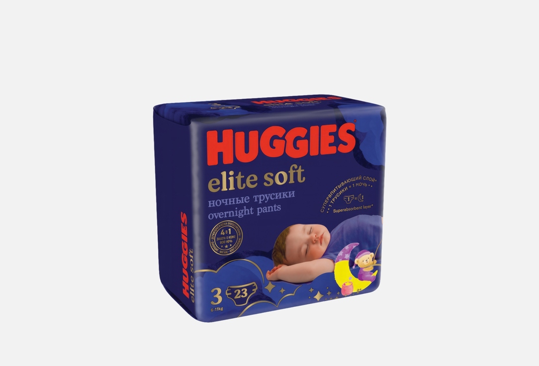 Изображение товара Ночные трусики-подгузники Huggies Elite Soft 3 Overnight 6-11kg