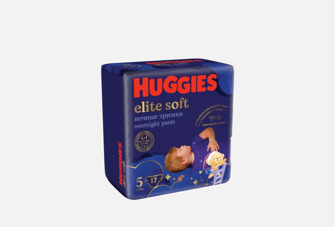 Изображение товара Ночные трусики-подгузники Huggies Elite Soft 5 Overnight 12-17kg