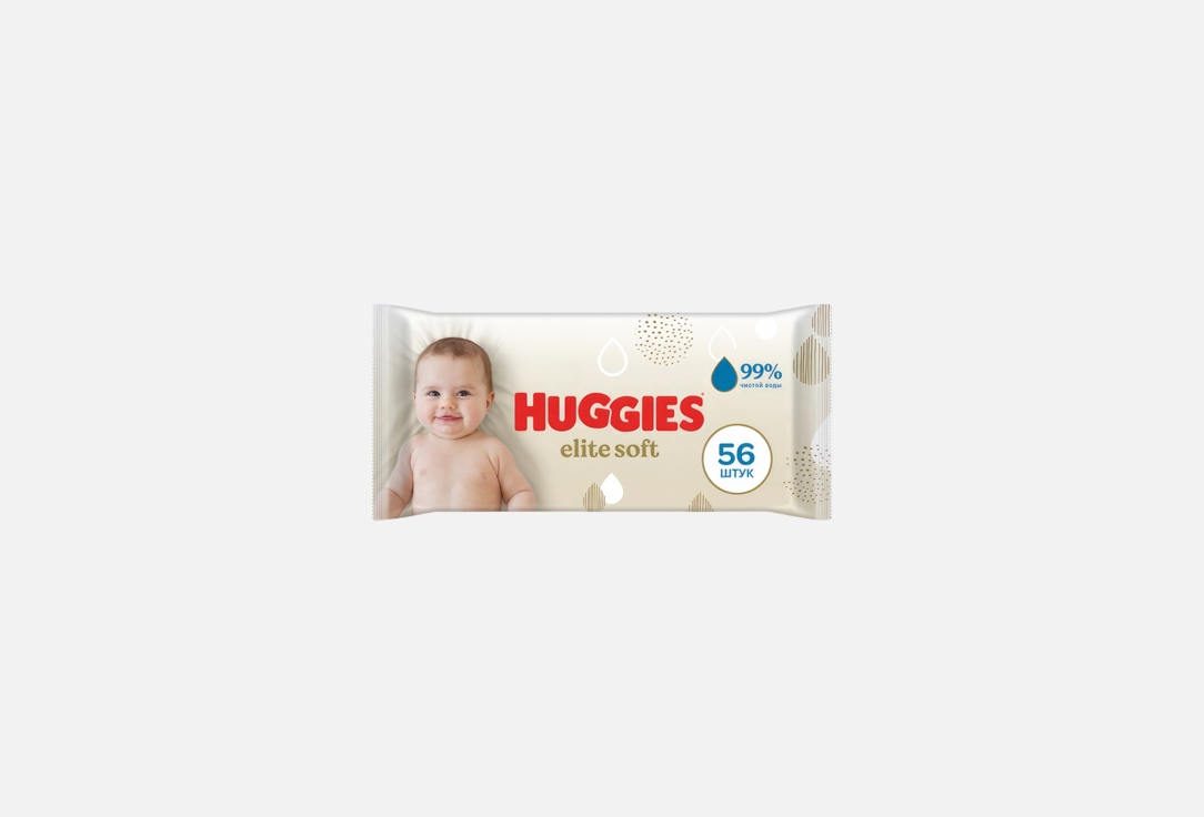 Изображение товара Влажные салфетки для детей Huggies Elite Soft