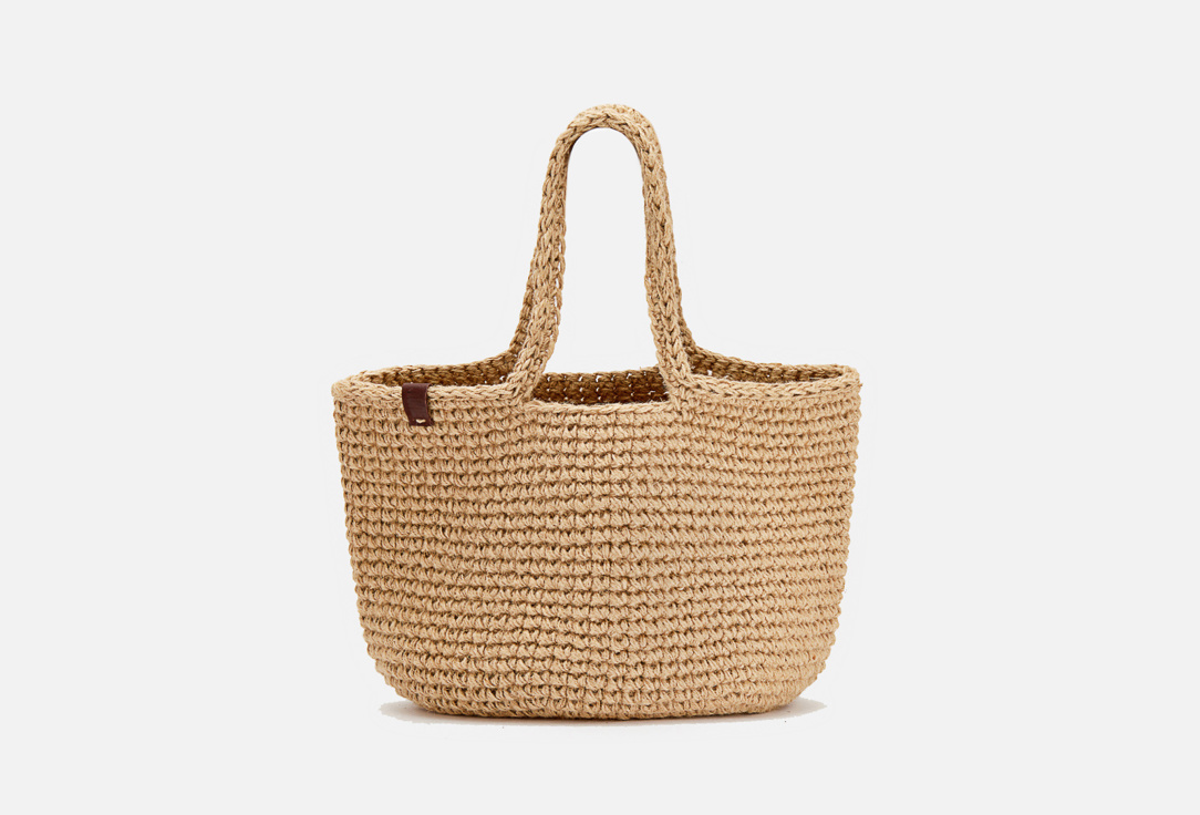 

Сумка из джута ПОЛЕ, Бежевый, Crochet bag MACA 1 шт