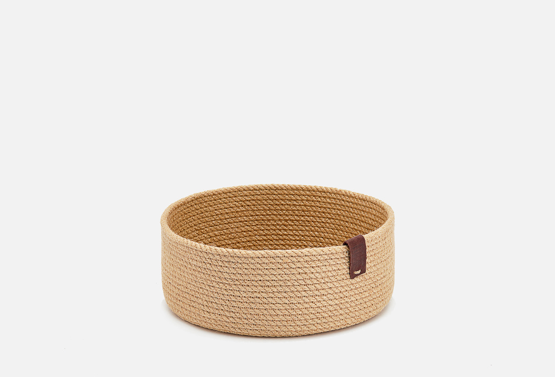 

КОРЗИНА ИЗ ДЖУТА ПОЛЕ, Коричневый, Для хранения большая 1 шт