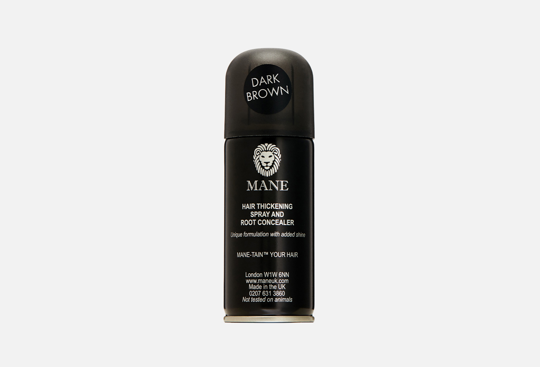 Аэрозольный камуфляж для волос Mane hair thickening spray темно-коричневый