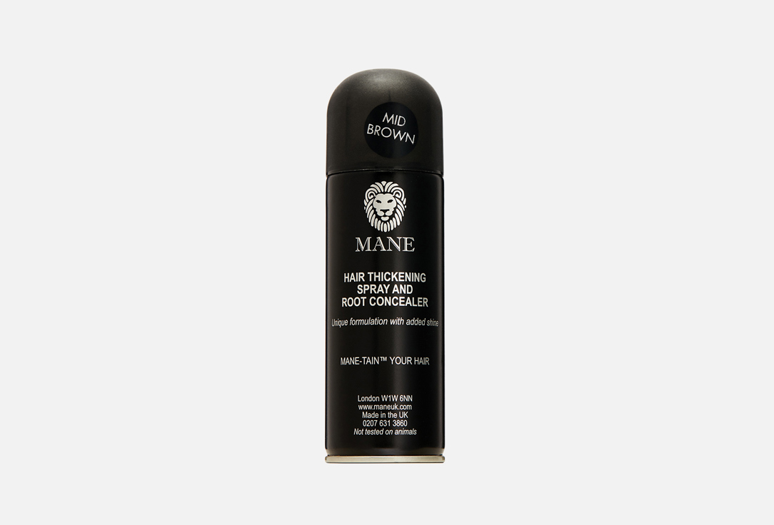 Аэрозольный камуфляж для волос Mane hair thickening spray средне-коричневый