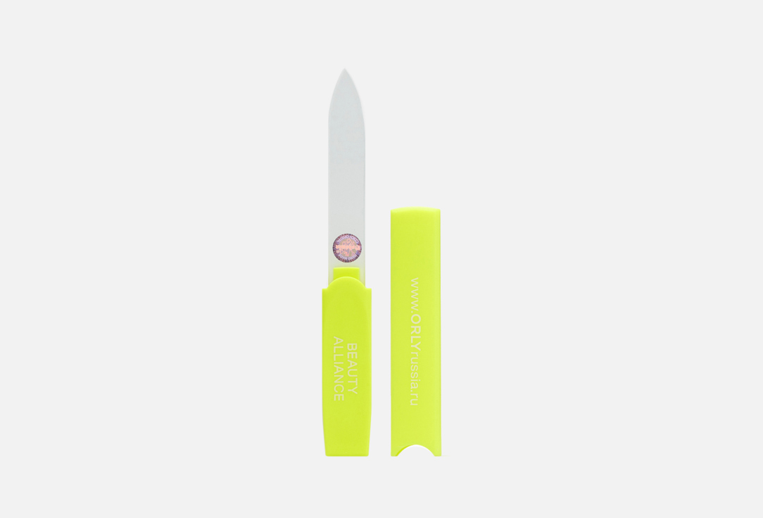  Стеклянная двусторонняя пилка Orly Crystal Line mini Yellow 