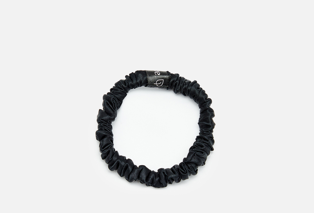 Изображение товара Шелковая резинка Assoro Черный 100% натуральный шелк премиум качества