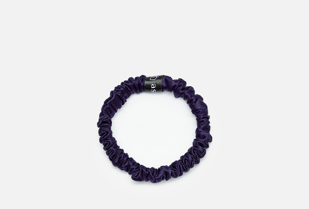 Изображение товара Шелковая резинка для волос Assoro темно-синяя натуральный шелк 6А 22 момми