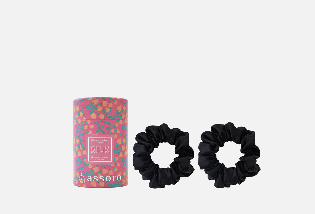 

Набор шелковых резинок ASSORO, Черный 2 шт