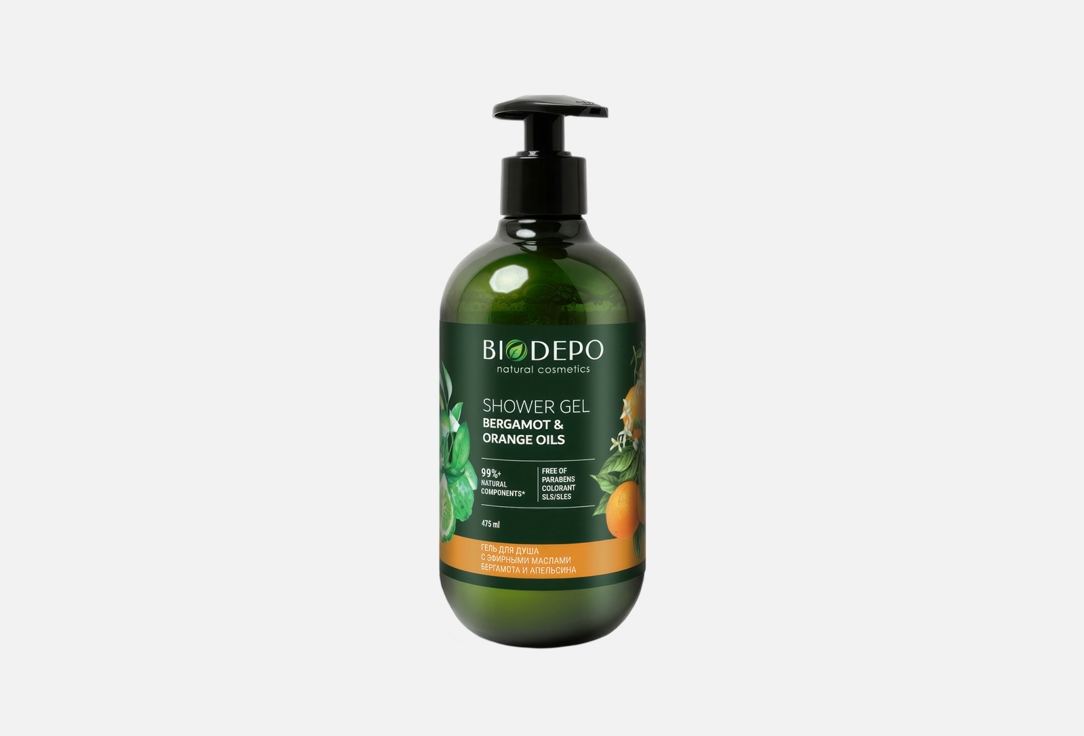 Изображение товара Натуральный Гель для душа BIODEPO Bergamot oil & orange oil