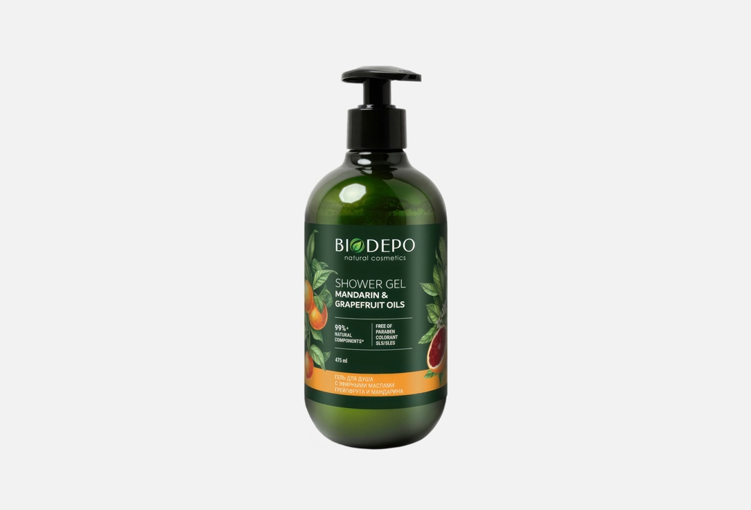Изображение товара Гель для душа натуральный BIODEPO MAndarin oil & grapefruit oil
