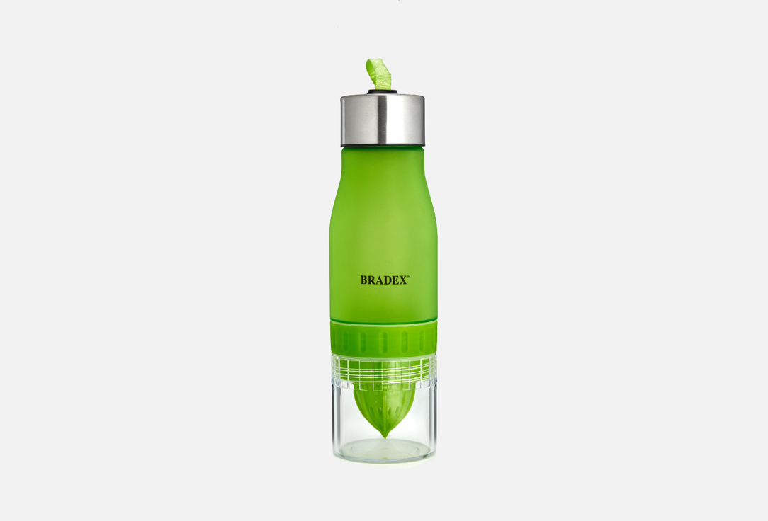 Бутылка с соковыжималкой BRADEX Light green 600 мл посуда и инвентарь bradex бутылка спрей для масла