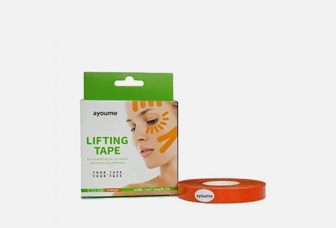 Изображение товара Тейп для лица 1см*5м, красный Ayoume Kinesiology tape roll