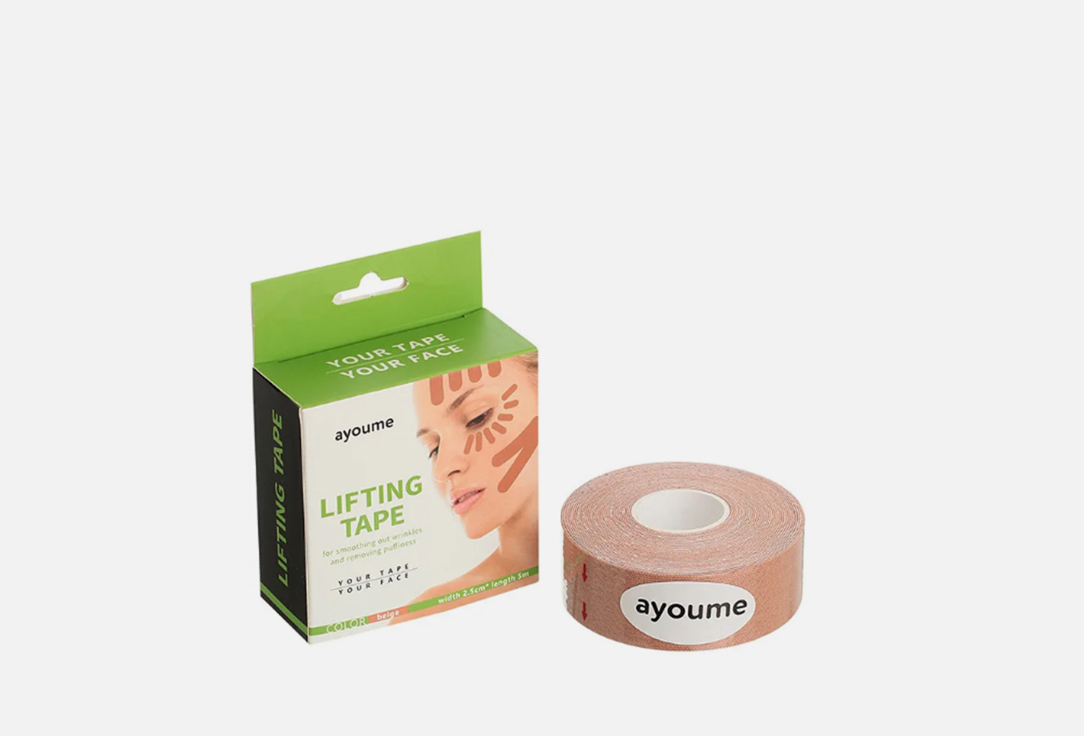 Изображение товара Тейп для лица 2,5см*5м, бежевый Ayoume Kinesiology tape roll