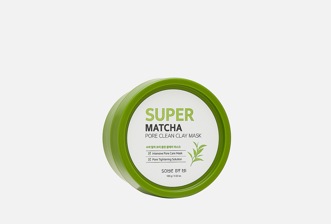 Глиняная маска SOME BY MI SUPER MATCHA PORE CLEAN CLAY MASK 100 г somebymi real super matcha pore care mask 20g
