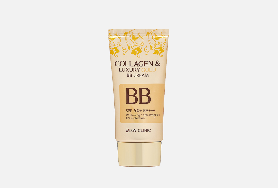 Крем 3W CLINIC Collagen & Luxury Gold BB Cream 50 мл увлажняющий bb крем для лица lucent cream spf50 pa 50мл 21 light beige