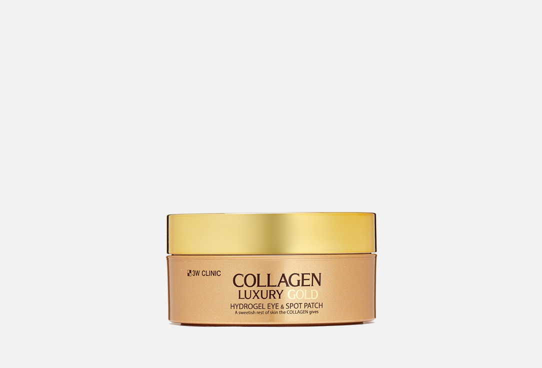 Гидрогелевые патчи 3W CLINIC Collagen Luxury Gold Hydrogel Eye & Spot Patch 30 пар крем для лица с золотом и коллагеном 3w clinic collagen luxury gold cream