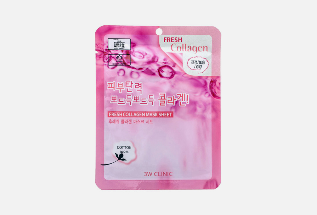 Изображение товара Маска для лица тканевая с коллагеном 3W CLINIC Fresh Collagen Mask Sheet 23 мл