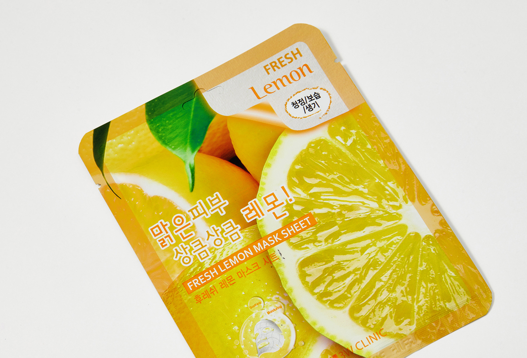 Тканевая маска  3W CLINIC Fresh Lemon Mask Sheet 