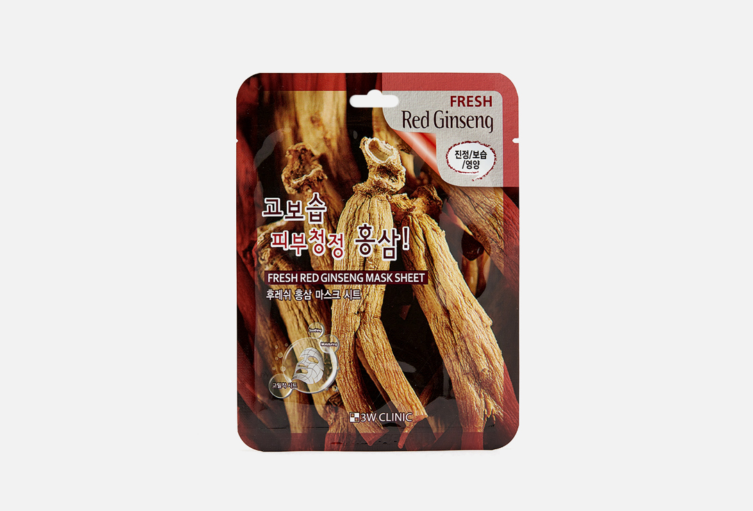 Тканевая маска 3W CLINIC Fresh Red Ginseng Mask Sheet  23 мл
