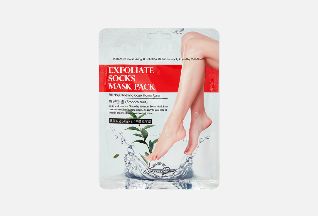 

Отшелушивающая маска-носочки для ног GRACE DAY, PEELING SOCKS MASK PACK 32 г