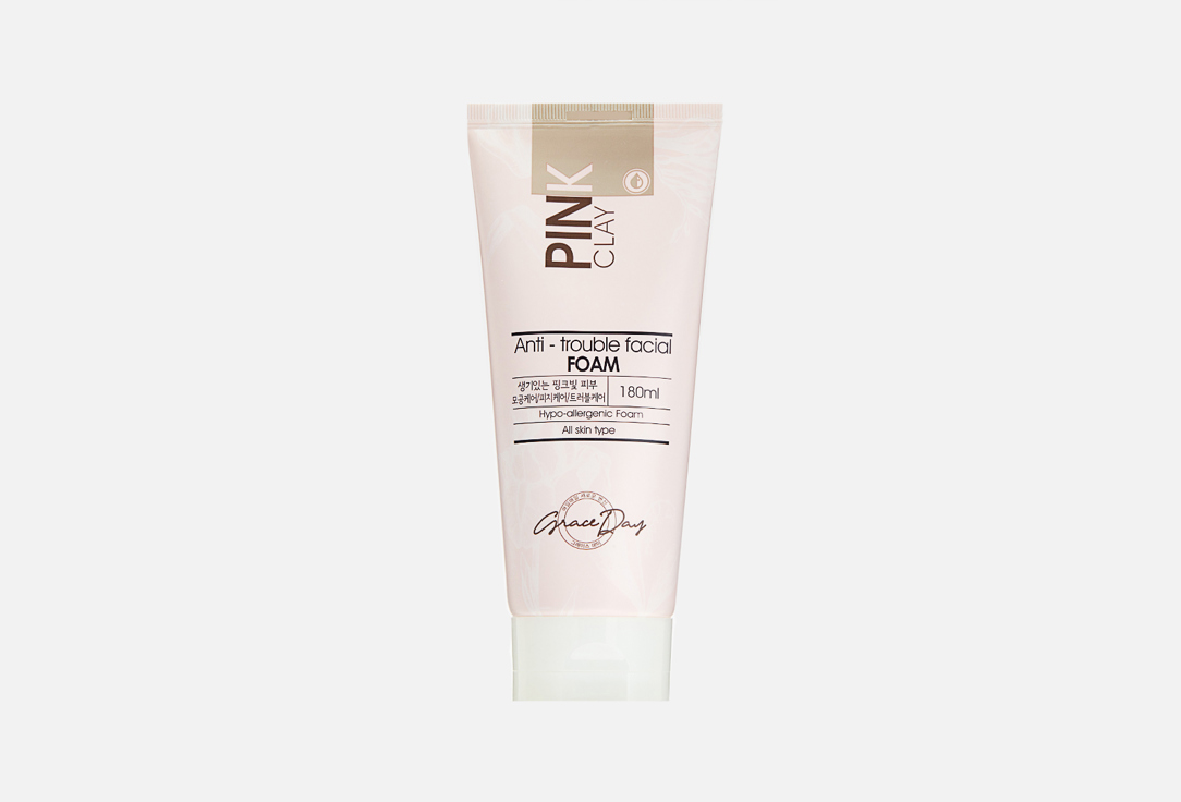 Пенка для умывания  Grace Day Pink Clay Anti-Trouble Facial Foam 