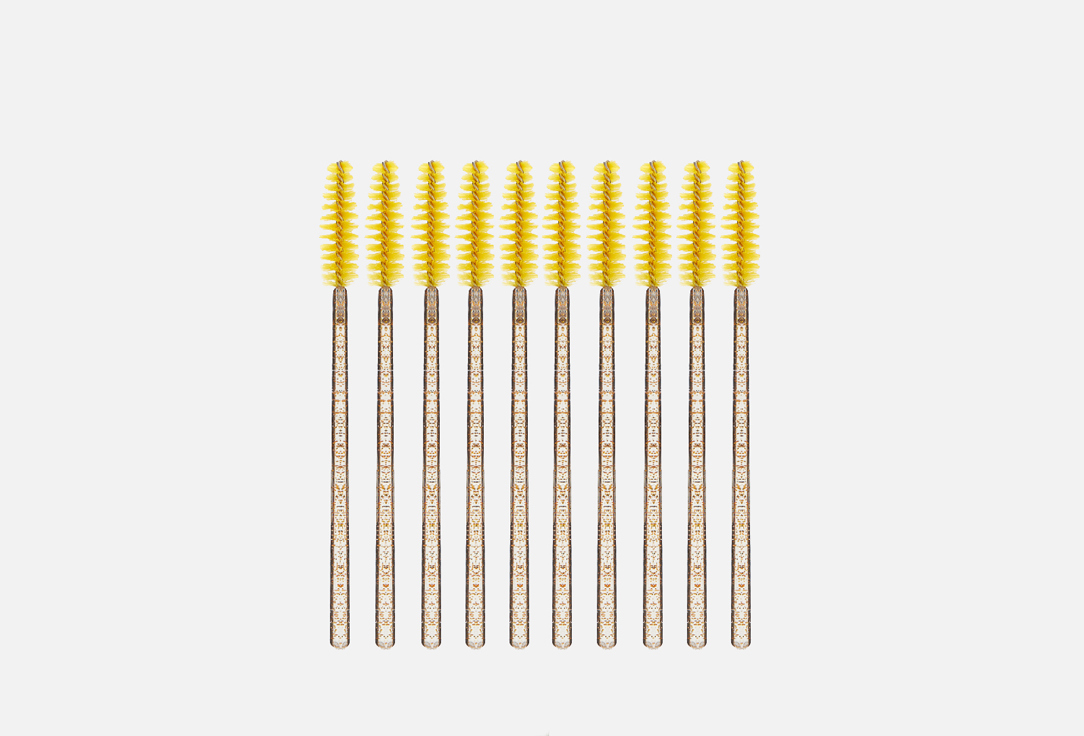 Изображение товара Набор щеточек для ресниц и бровей INNOVATOR COSMETICS Желтые с глиттером