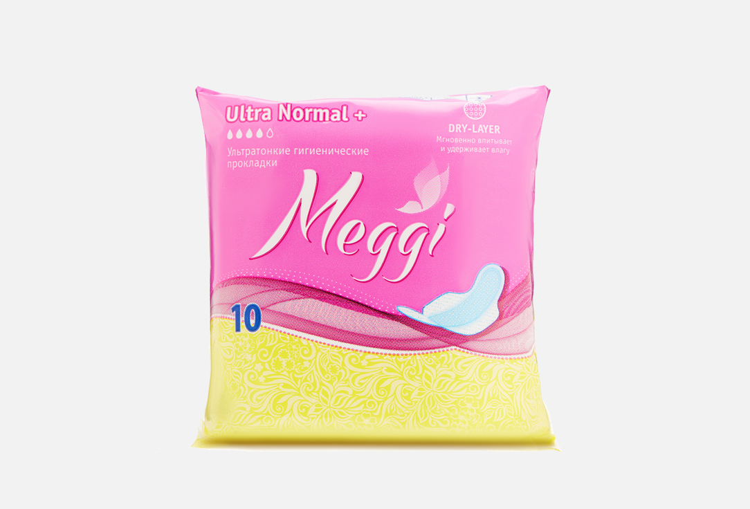 Гигиенические прокладки MEGGI Ultra Normal+ 10 шт гигиенические прокладки meggi ultra normal 8 шт