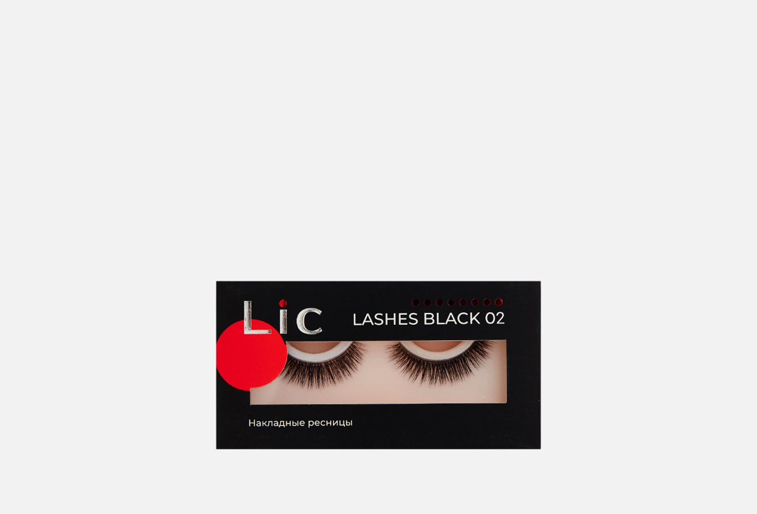 Ресницы накладные LIC Black 02  2 шт
