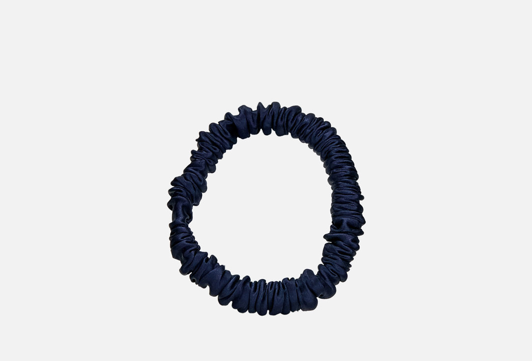 

Шелковая резинка для волос SILK LOVERS, Mini: dark blue 1 шт