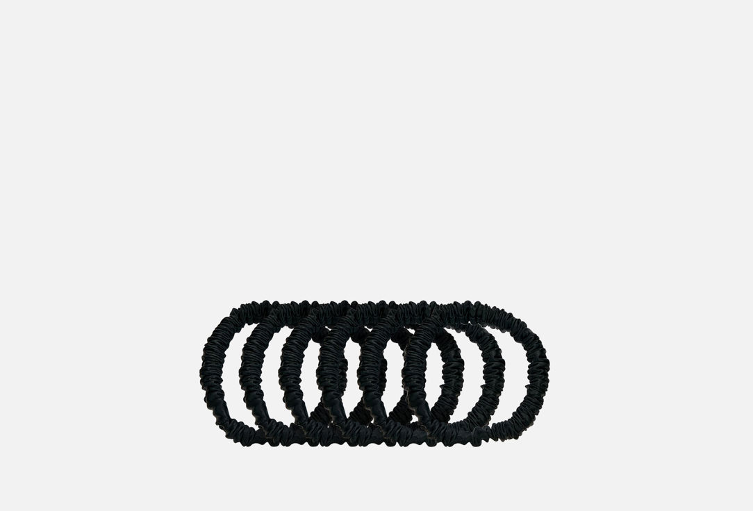 Набор шелковых резинок SILK LOVERS MINI: черные 6 шт набор резинок с доп элементом вжух 6 5 х 11см