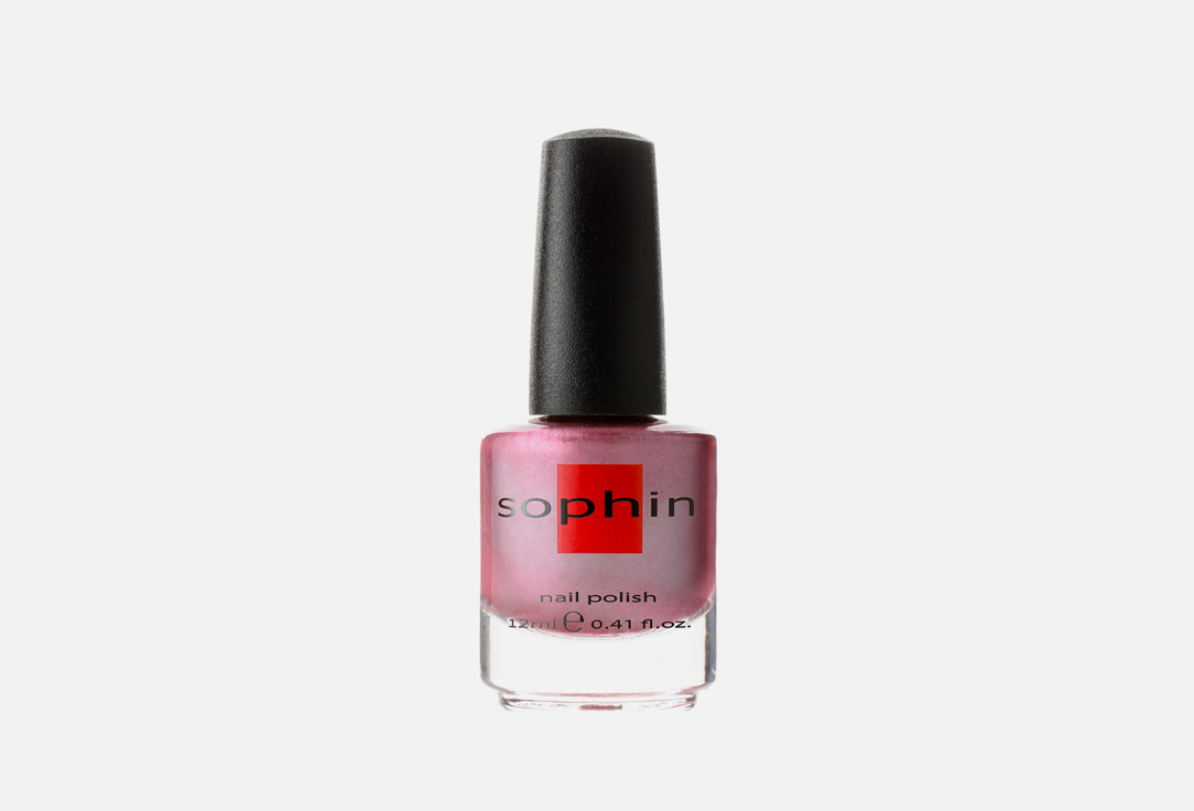 Лак для ногтей Sophin Chrom&Chromatic 0319 Холодный красный металлик с розовым подтоном