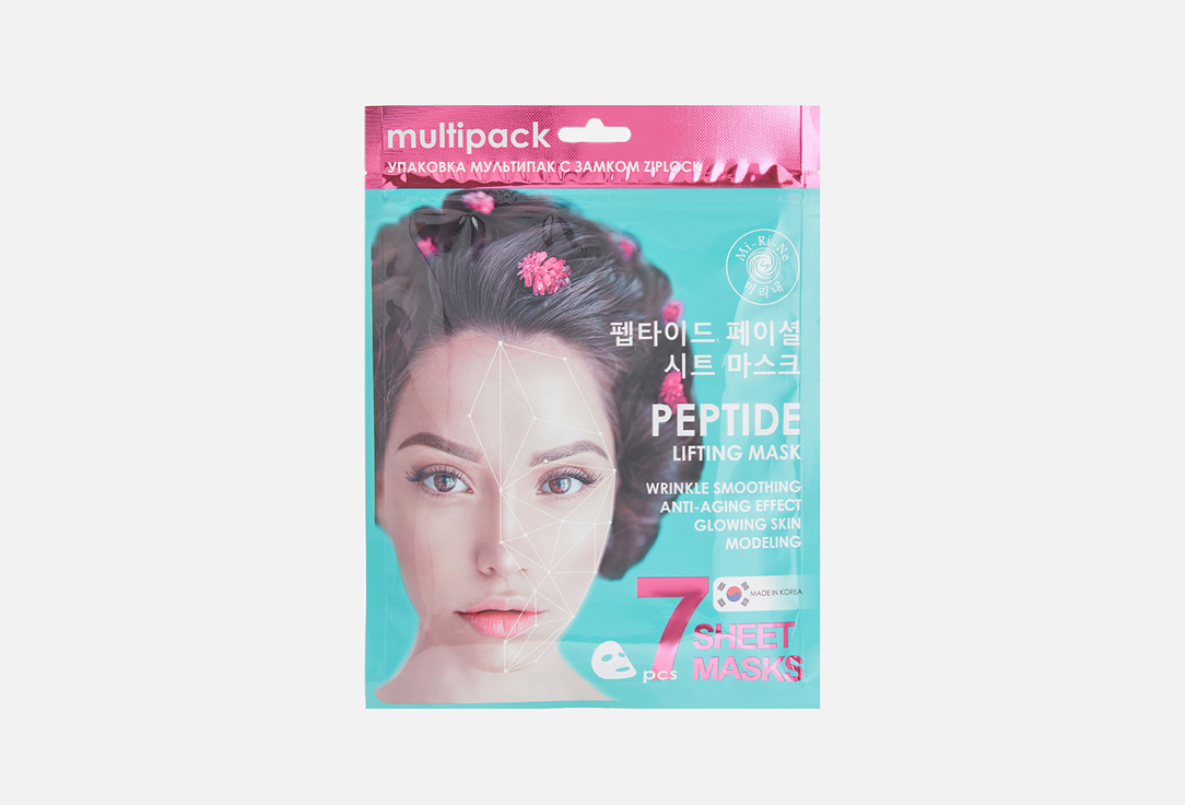 ПЕПТИДНАЯ ТКАНЕВАЯ ЛИФТИНГ-МАСКА MI-RI-NE Lifting tissue mask for peptide skin rejuvenation 1 шт цена и фото