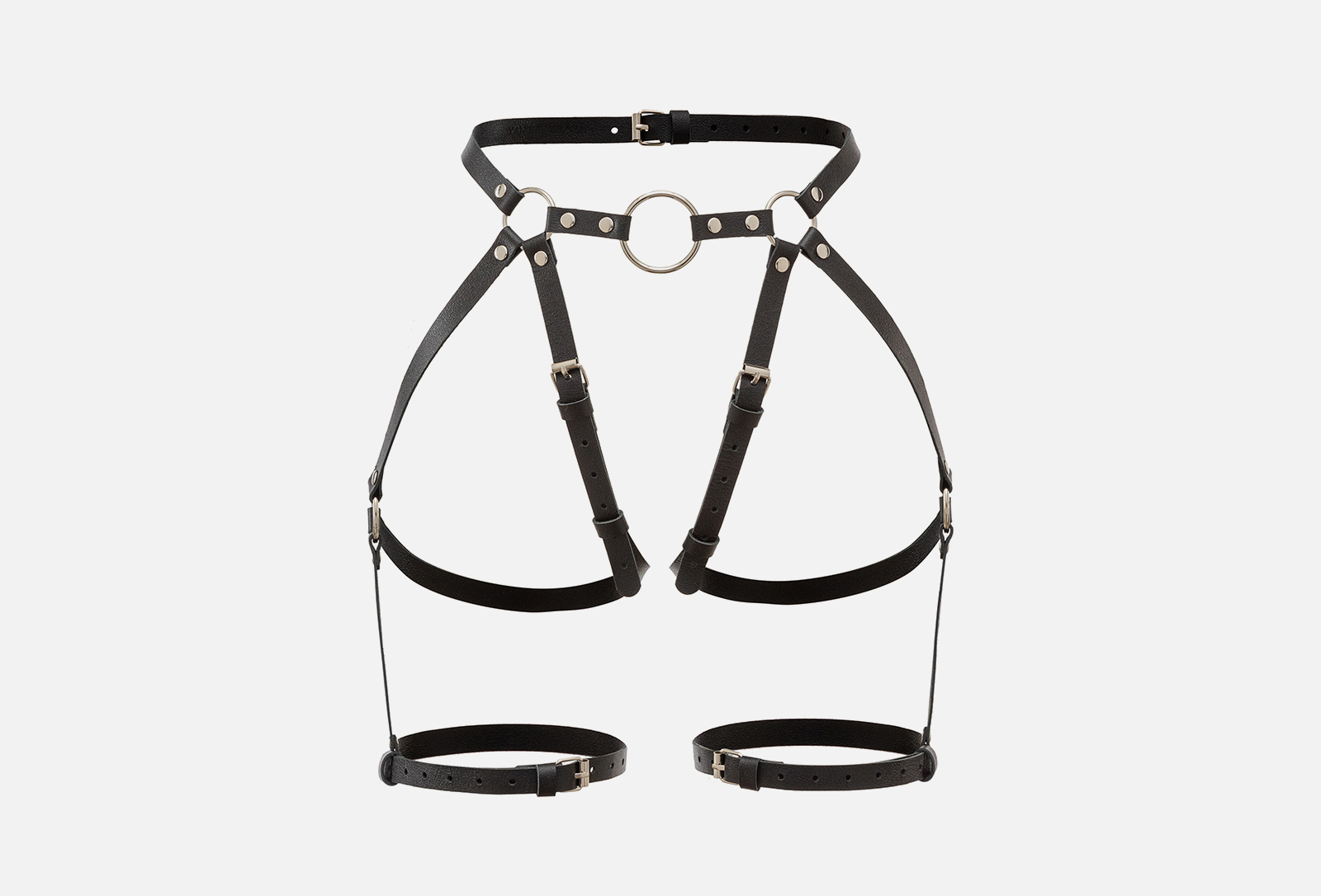 YANCHEVSKAYA Кожаные трусы open RING black black XS — купить в Москве