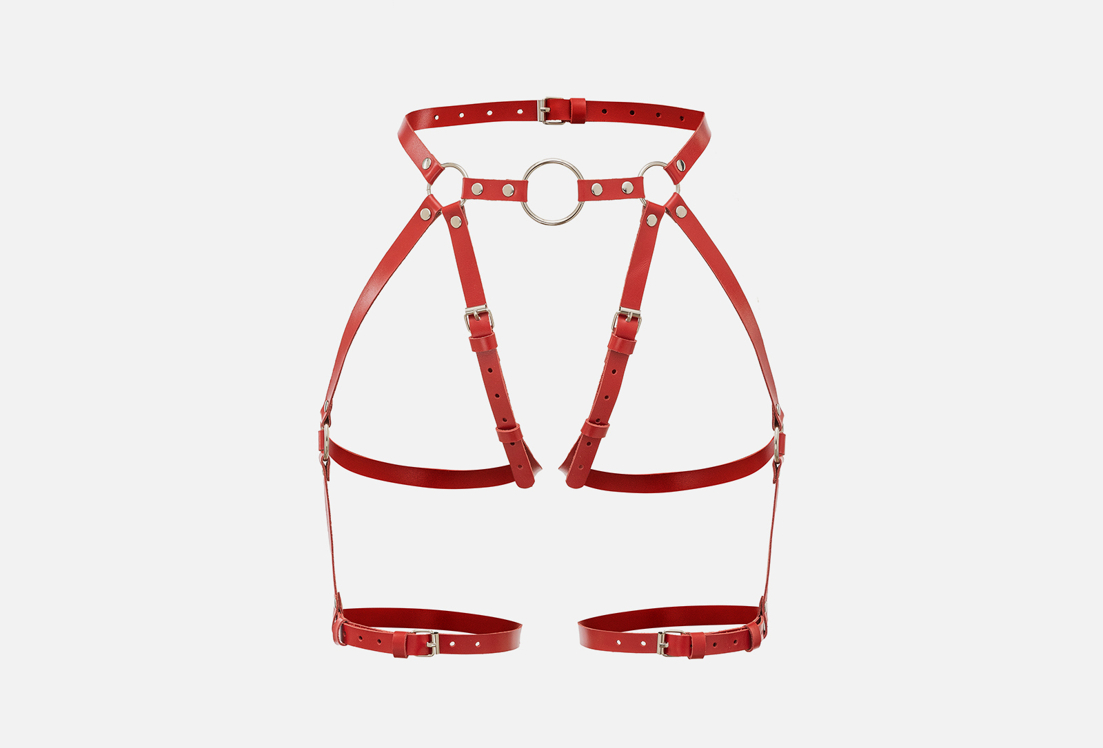 YANCHEVSKAYA Кожаные трусы open RING red red — купить в Москве