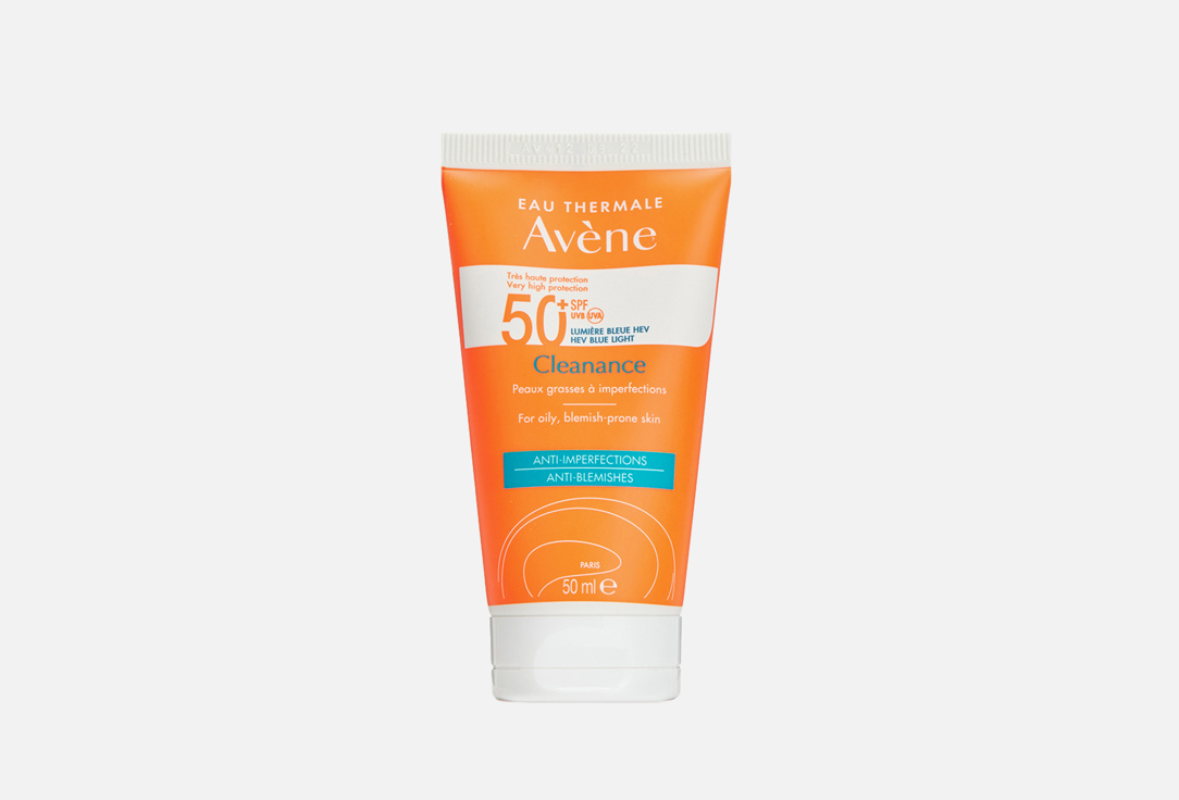 Флюид солнцезащитный для проблемной кожи SPF 50+ EAU THERMALE AVENE CLEANANCE 50 мл avene cleansing gel cleanance 100 ml