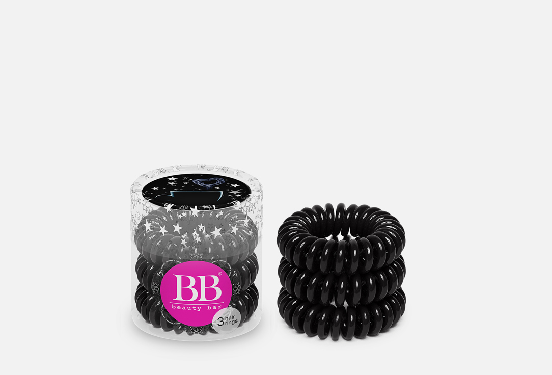 

Резинка для волос BEAUTY BAR, Hair rings Black 3 шт