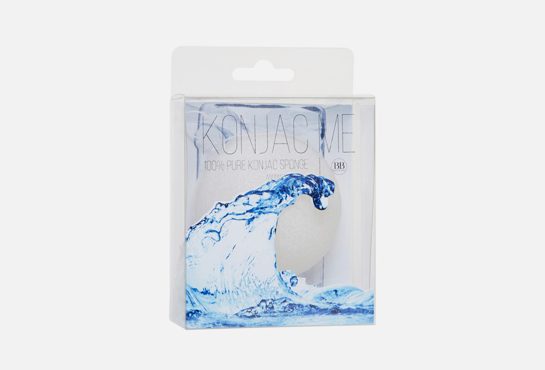 Воздушный спонж Конняку для лица (натуральный) Beauty Bar Konjac sponge Natural 