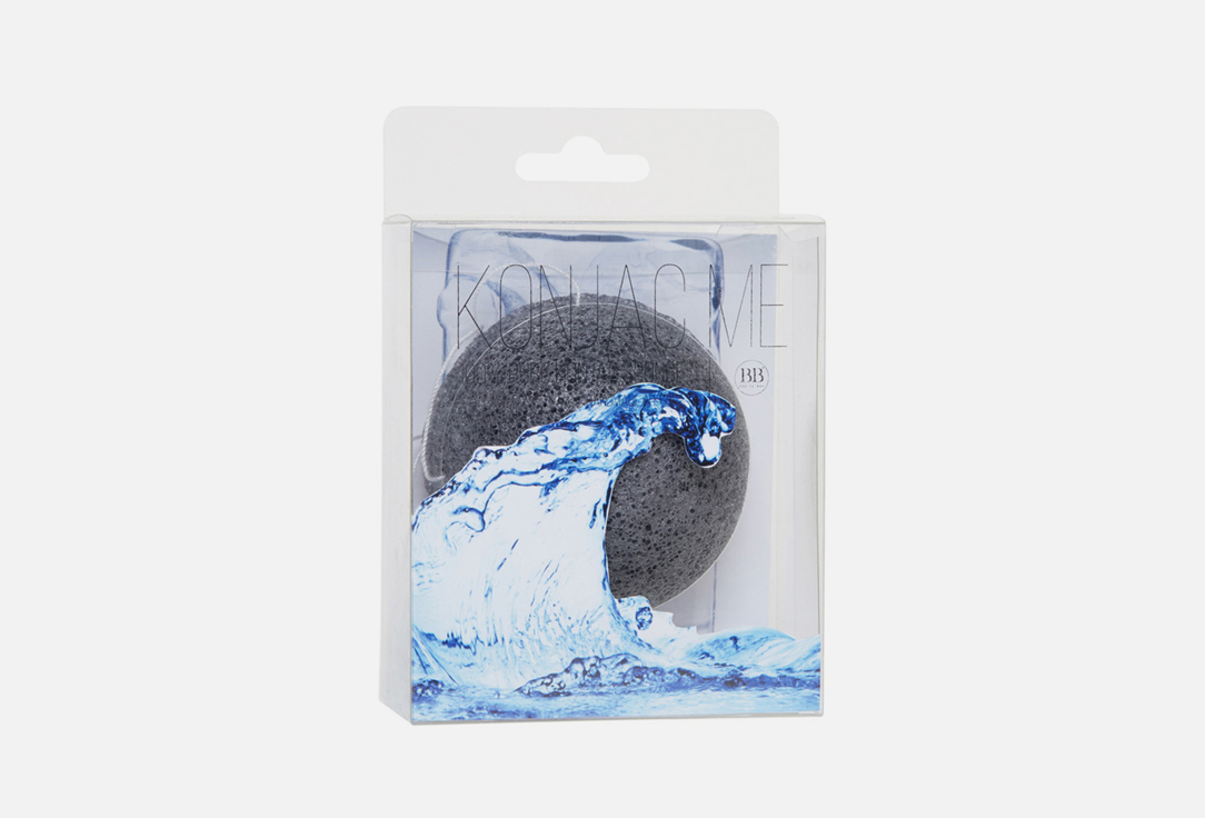 Воздушный спонж Конняку для лица (с бамбуковым углем) BEAUTY BAR Konjac sponge Bamboo Charocal 1 шт