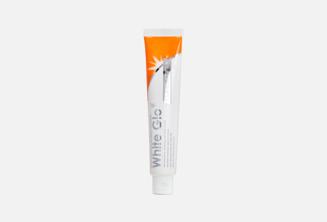 Зубная паста отбеливающая с куркумином WHITE GLO Whitening Curcumin 100 г отбеливающая зубная паста white glo 2 в 1 24 г