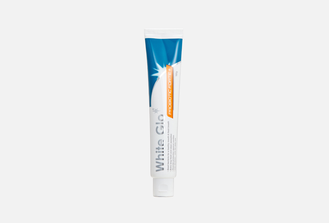 Зубная паста отбеливающая с пробиотиками WHITE GLO Whitening with probiotics 100 г отбеливающая зубная паста white glo 2 в 1 24 г