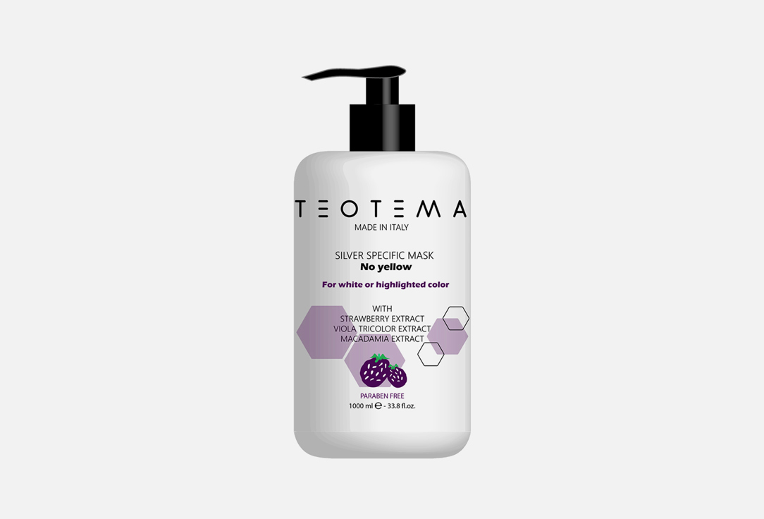 Тонирующая серебряная маска для волос TEOTEMA Silver Mask 500 мл