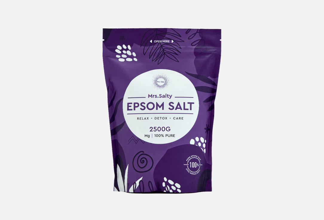 Магниевая Соль MRS.SALTY Epsom Salt 2.5 кг английская соль для ванн dr mineral s epsom baby 500 г