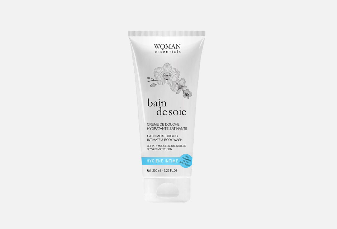Атласный увлажняющий моющий крем для тела и интимных зон Woman essentials Bain de soie Satin Moisturising Gentle Wash 