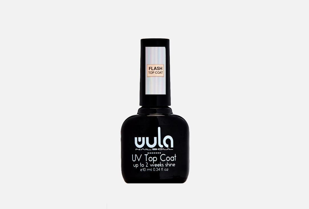 

Топ для гель-лака светоотражающий WULA NAILSOUL, Черный, Flash Top Coat 10 мл