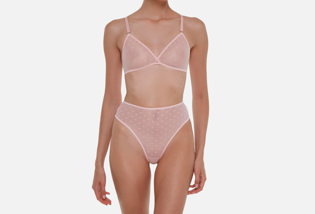 

Бюстгальтер с вырезом GOVORILI, Розовый, Горох, пудровый S мл