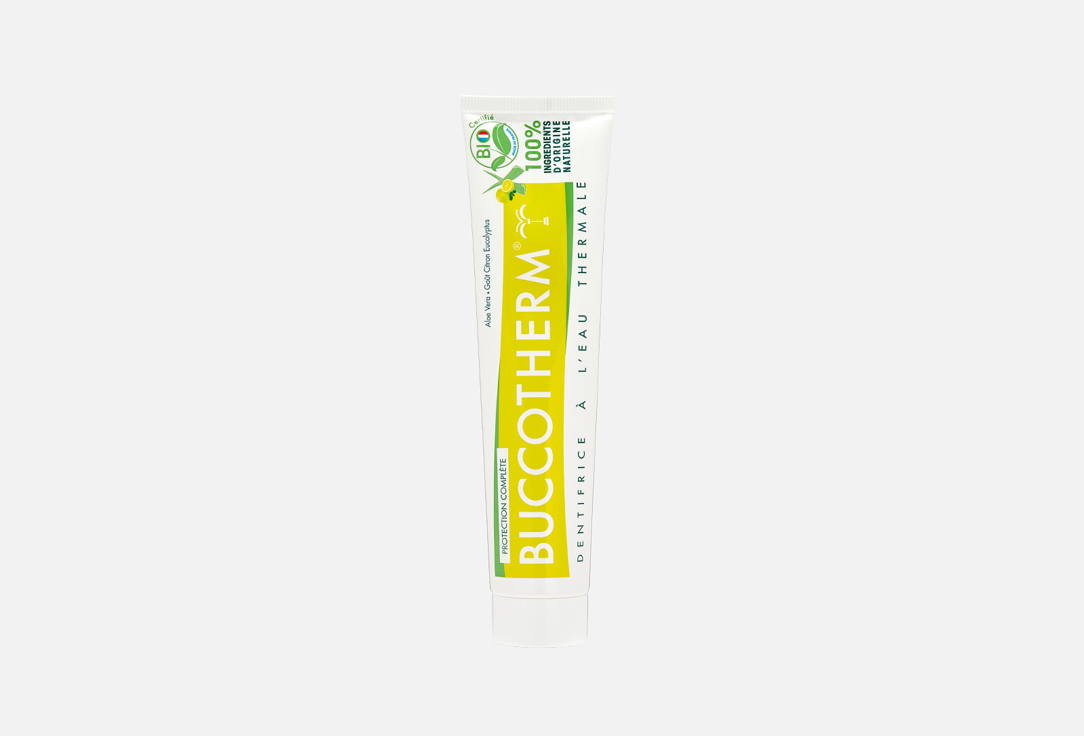 зубная паста BUCCOTHERM Complete protection toothpaste with lemon eucalyptus 75 мл зубная паста для детей buccotherm лесные ягоды с термальной родниковой водой 50 мл