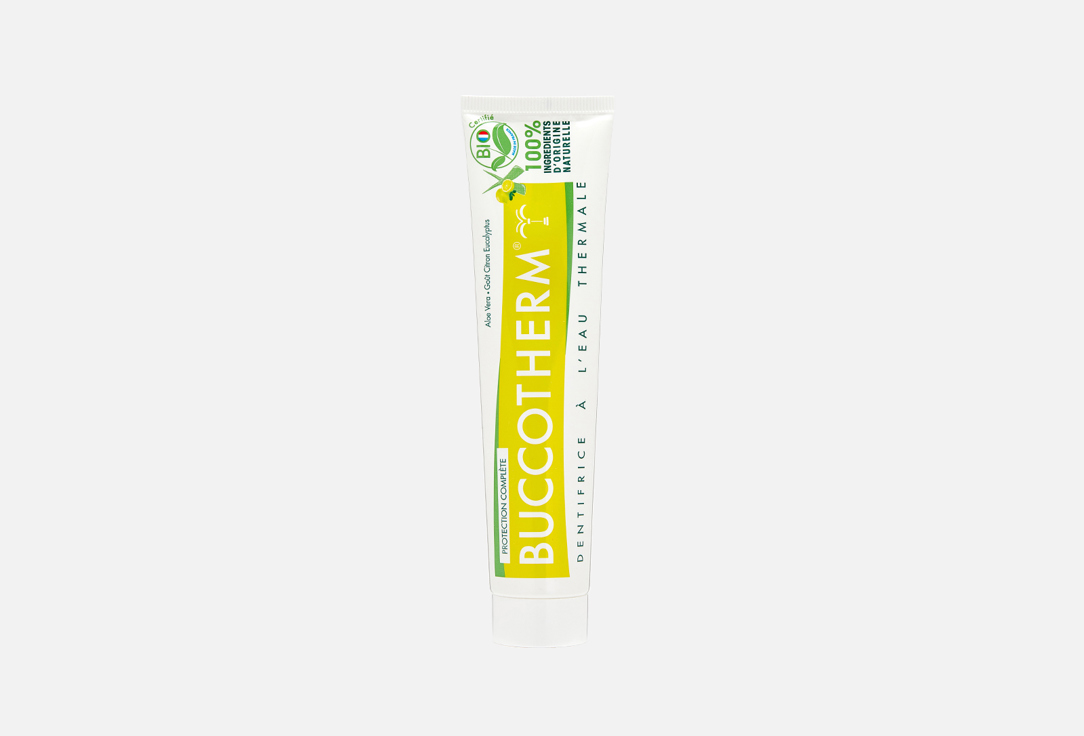 зубная паста BUCCOTHERM Complete protection toothpaste with lemon eucalyptus 75 мл жевательная резинка buccotherm с термальной водой