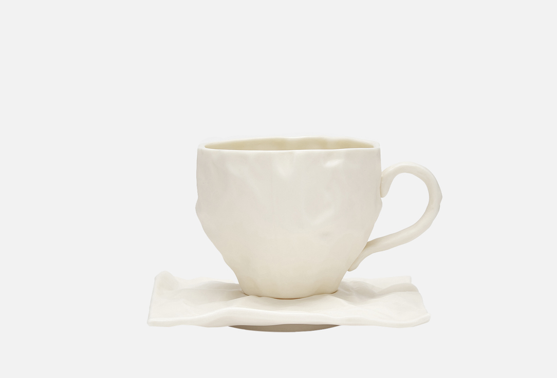 Чайная пара MIRACLEPOT Тишью, белый 350 мл чайная пара керамическая для тебя 170 мл цвет белый